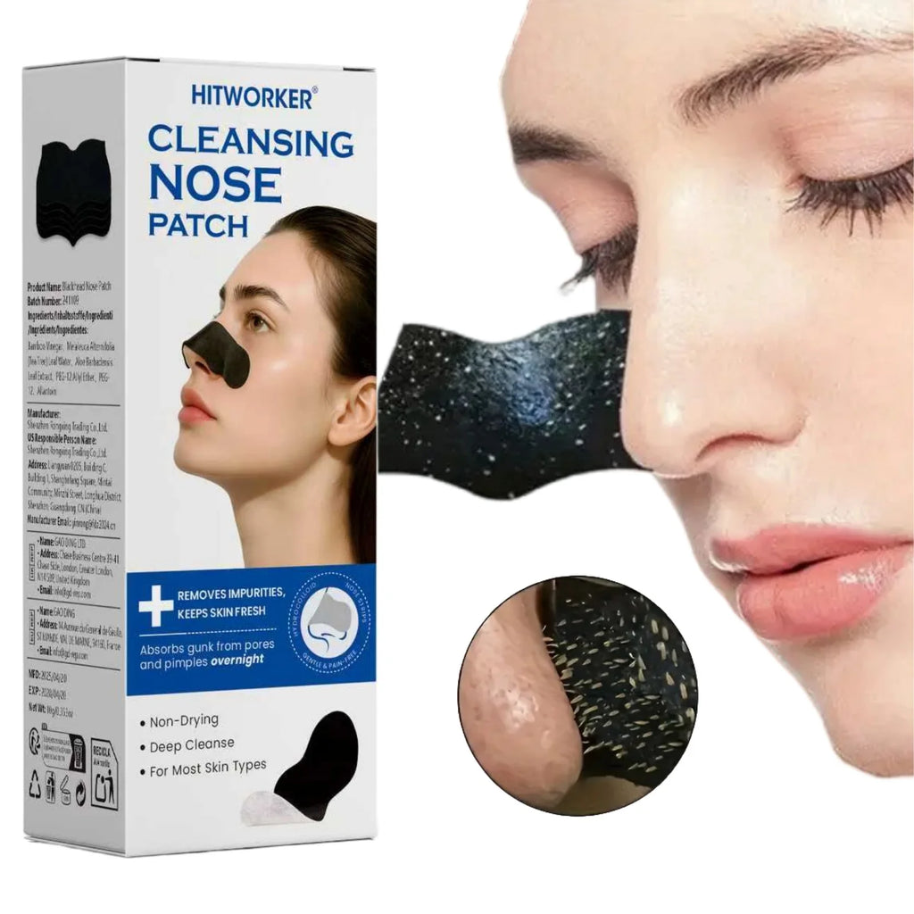 30 Pcs Charcoal Deep Cleansing Nose Strips, Absorb Blackheads & Pore Dirt, Purifying & Oil Control Blackhead Remover