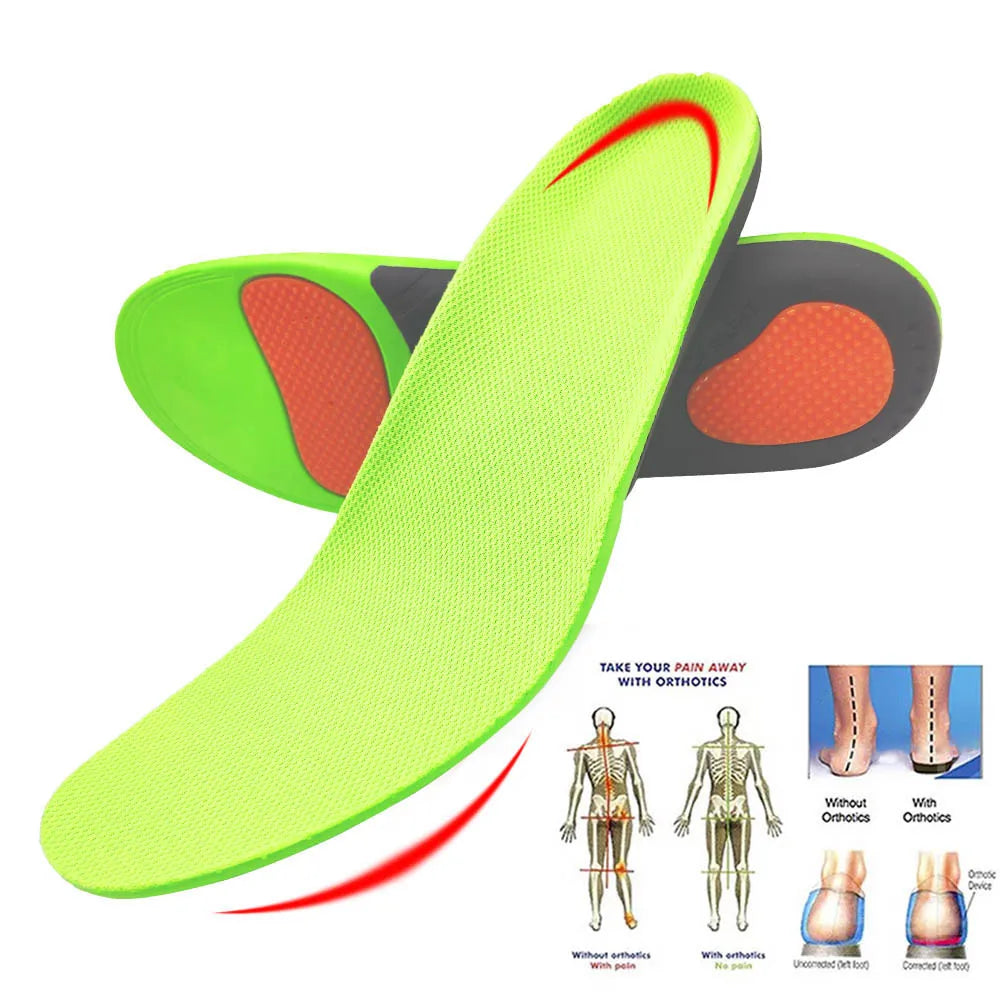 EU35-52 Orthopedic Shoes Sole Insoles For feet Arch Foot Pad X/O Type Leg Correction Flat Foot Arch Support Sports Shoes Insert